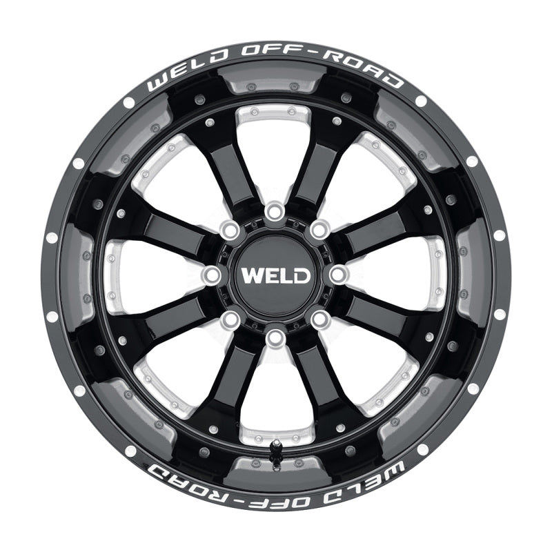 Weld Off-Road W125 20X9 Granada Eight 8X180 ET00 BS5.00 Gloss Black MIL 124.3 - DTX Performance