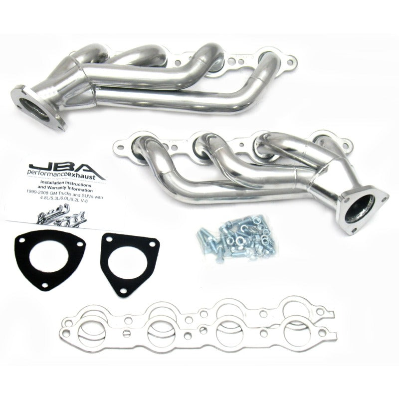 JBA 03-06 GM Truck 6.0L LS w/o EGR 1-5/8in Primary Silver Ctd Cat4Ward Header - DTX Performance