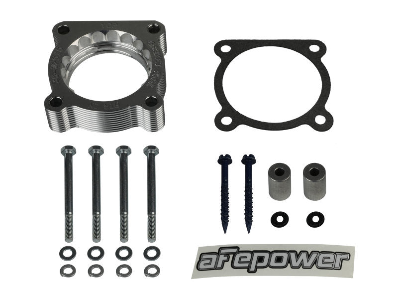 aFe 07-12 Dodge 1500 / 07-12 Dodge Dakota V6 3.7L Silver Bullet Throttle Body Spacer - Silver - DTX Performance