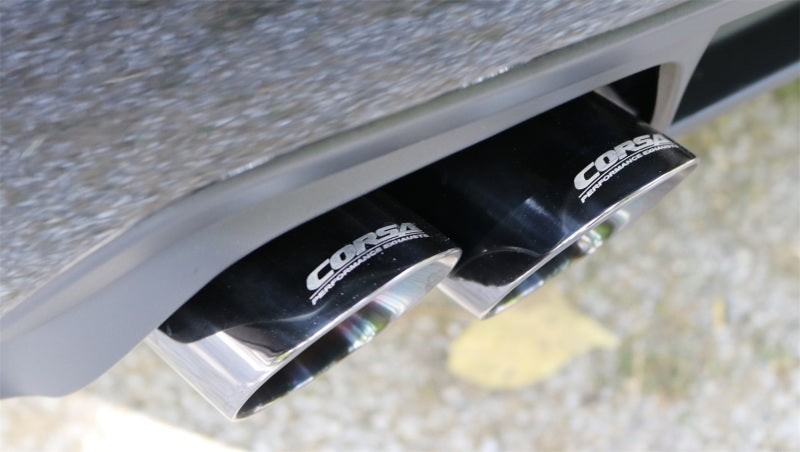 Corsa 11-14 Dodge Charger SXT 2.5in Sport Cat-Back Dual Rear Exit w/ Twin 3.0in Polished Tips - DTX Performance