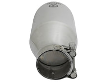 Load image into Gallery viewer, aFe Takeda 304 Stainless Steel Clamp-On Exhaust Tip 2.5in. Inlet / 4.5in. Outlet / 9in. L - Polished - DTX Performance