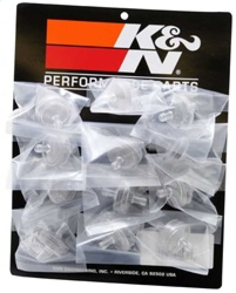 K&N Stainless Mesh Fuel Filter 12in LN Gas Filter .25in FLG 1.75in L - DTX Performance