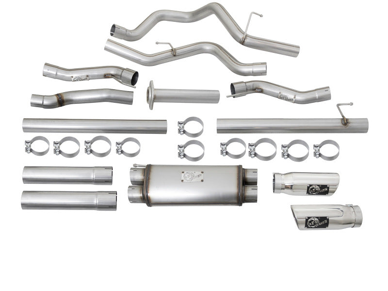 aFe MACHForce XP Exhaust Cat-Back SS-409 2017 Ford F-150 Raptor V6-3.5L (tt) w/ Polished Tips - DTX Performance