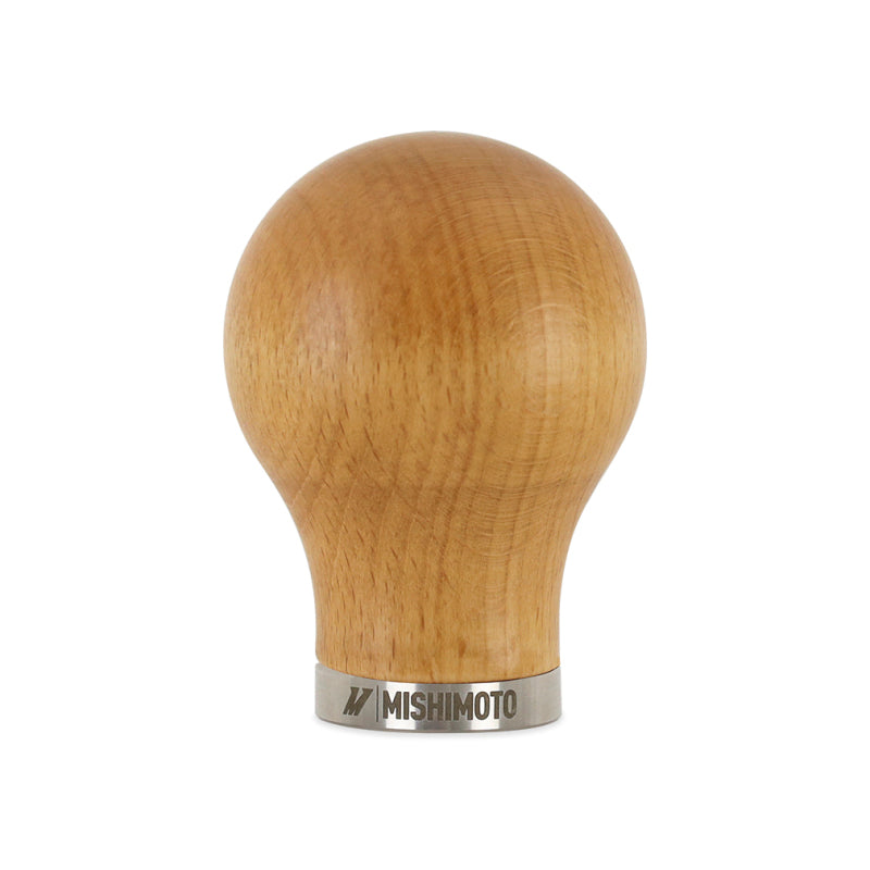 Mishimoto Round Steel Core Wood Shift Knob - Beech - DTX Performance