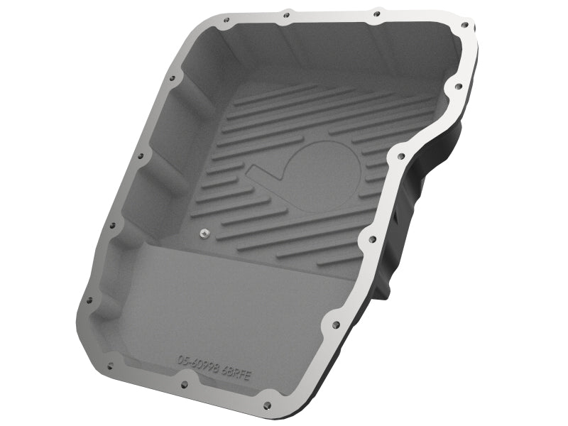 aFe Transmission Pan (Black w/ Machined Fins) 13-19 Dodge Diesel Trucks L6-6.7L (td) - DTX Performance