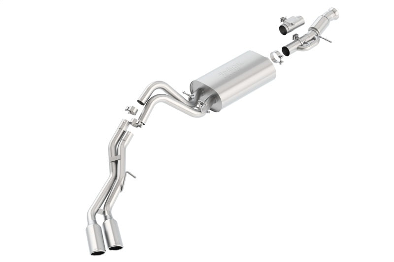 Borla Touring Cat Back 15-16 GMC Denali 6.2L V8 2.75in, 2.25in Dual Same Side Exit 4in Tips Exhaust - DTX Performance