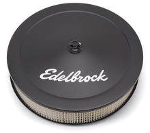 Load image into Gallery viewer, Edelbrock Air Cleaner Pro-Flo Series Round Steel Top Paper Element 14In Dia X 3 75In Dropped Base - DTX Performance