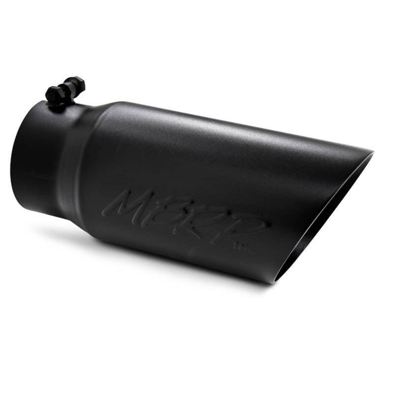 MBRP Universal Tip 5 O.D. Dual Wall Angled 4 inlet 12 length - Black Finish - DTX Performance