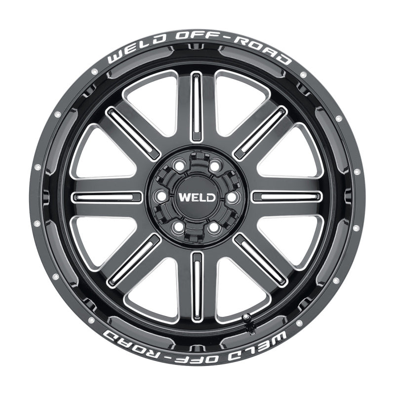 Weld Off-Road W103 20X9.0 Chasm 5X139.7 5X150 ET20 BS5.75 Gloss Black MIL 110.2 - DTX Performance