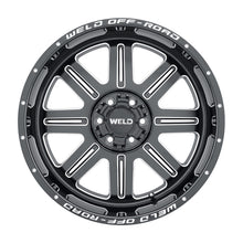 Load image into Gallery viewer, Weld Off-Road 20x10 6x135 8x165.10 4.50BS ET-25 125.1 Hub Bore Gloss BLK MIL Chasm Wheel - DTX Performance