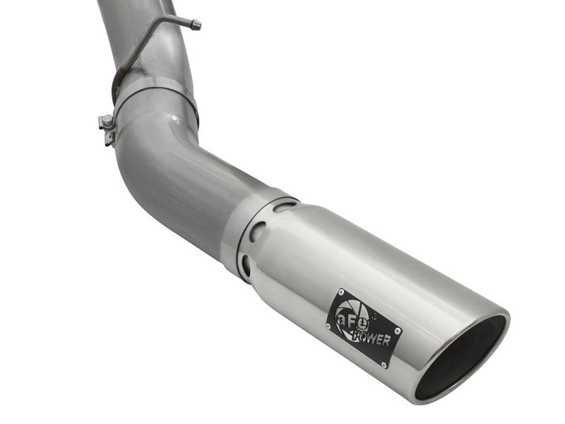 aFe LARGE Bore HD 5in Exhausts DPF-Back SS w/ Pol Tips 16-17 GM Diesel Truck V8-6.6L (td) LML/L5P - DTX Performance