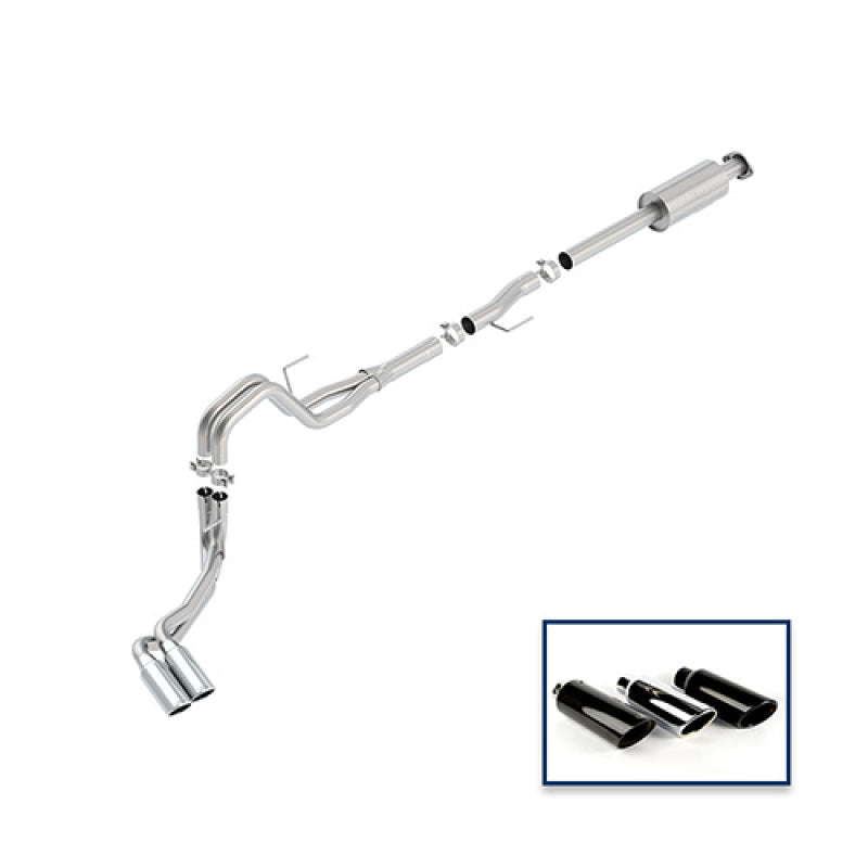 Ford Racing 15-18 F-150 5.0L Cat-Back Extreme Exhaust System Side Exit w/ Chrome Tips - DTX Performance