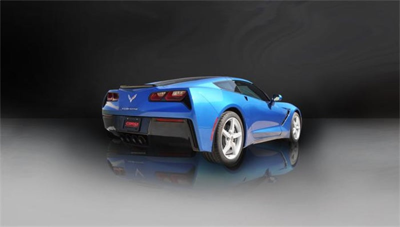 Corsa 2014 Corvette C7 Coupe 6.2L V8 AT/MT 2.75in Valve-Back Dual Rear Exit Black Sport Exhaust - DTX Performance