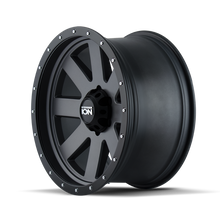 Load image into Gallery viewer, ION Type 134 18x9 / 6x139.7 BP / 0mm Offset / 106mm Hub Matte Gunmetal/Black Beadlock Wheel - DTX Performance