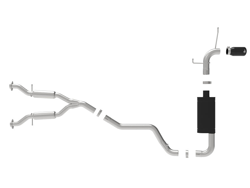 aFe Large Bore HD 3in 304 SS Cat-Back Exhaust w/ Black Tips 14-19 Jeep Grand Cherokee (WK2) V6-3.6L - DTX Performance