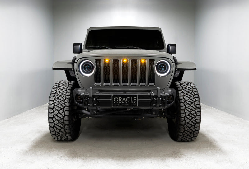 Oracle Oculus Bi-LED Projector Headlights for Jeep JL/Gladiator JT - Matte Black - 5500K - DTX Performance