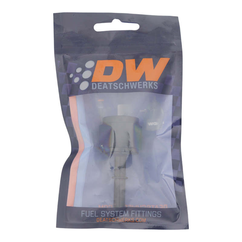 DeatschWerks 10AN Female Flare Swivel to 5/16in Male EFI Quick Disconnect - Anodized Matte Black - DTX Performance