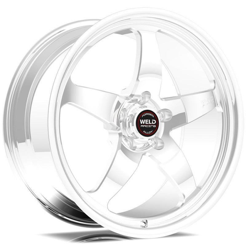 Weld S71 17x10.5 / 5x120mm BP / 7.7in. BS Polished Wheel (High Pad) - Black Single Beadlock - DTX Performance