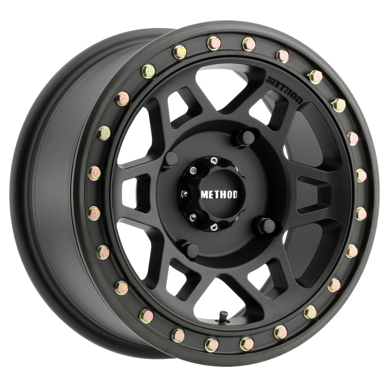 Method MR405 UTV Beadlock 15x7 / 5+2/38mm Offset / 4x136 / 106mm CB Matte Black Wheel - DTX Performance