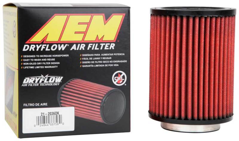 AEM Aif Filter, 3inFLG/ 5inOD/ 6-1/2inH Dry Flow - DTX Performance