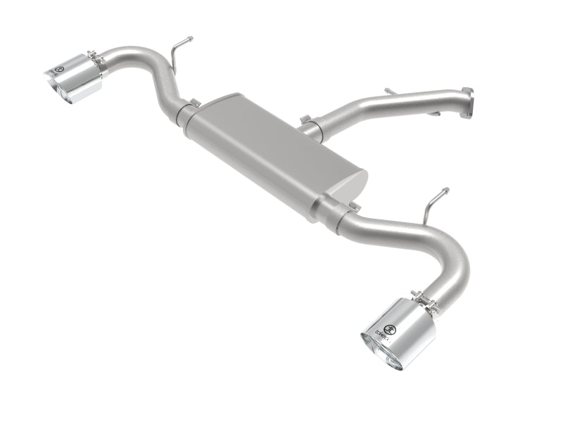 aFe Takeda Series 2.5in 409 SS Axle-Back Exhaust System Polished 18-20 Hyundai Elantra GT L4-1.6L(t) - DTX Performance