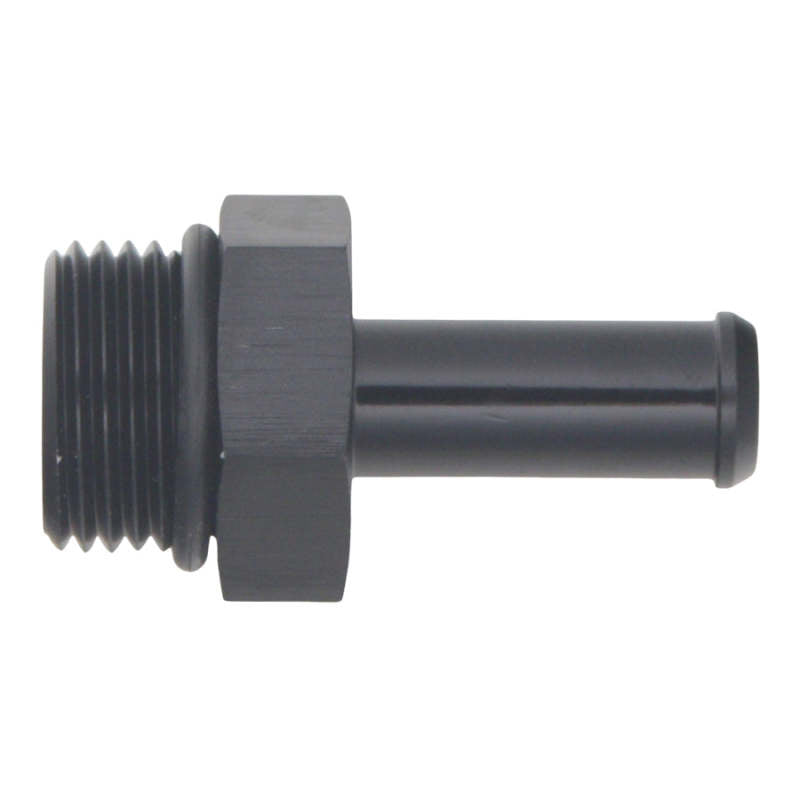 DeatschWerks 8AN ORB Male to 3/8in Male Barb Fitting (Incl O-Ring) - Anodized Matte Black - DTX Performance