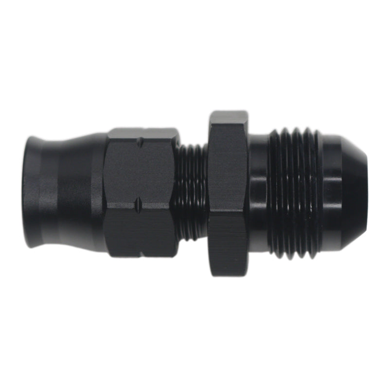 DeatschWerks 8AN Male Flare to 3/8in Hardline Compression Adapter - Anodized Matte Black - DTX Performance