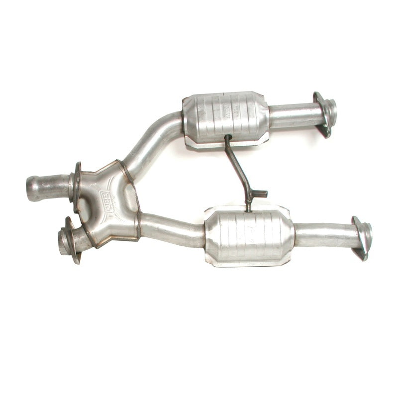 BBK 96-04 Mustang 4.6 GT / Cobra Short Mid X Pipe w Catalytic Converters 2-1/2 For Long Tube Headers - DTX Performance