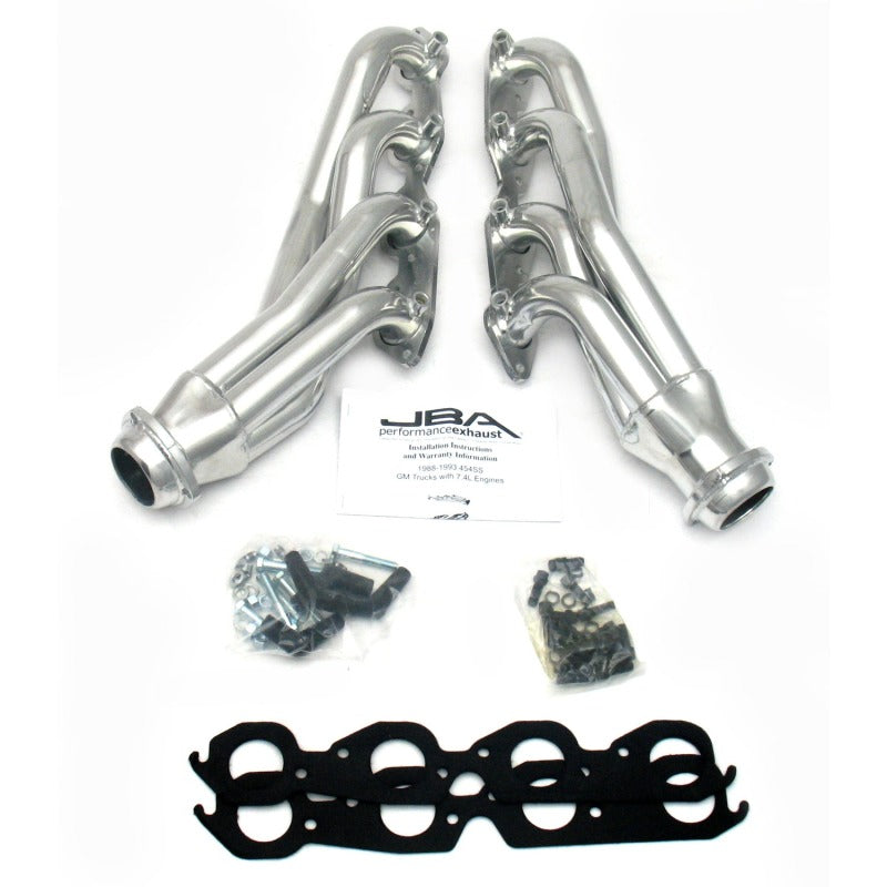 JBA 88-93 GM Truck 7.4L BBC w/A.I.R. 1-3/4in Primary Silver Ctd Cat4Ward Header - DTX Performance