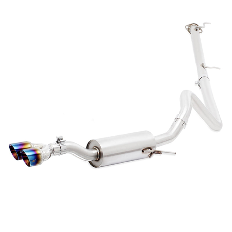 Mishimoto 14-16 Ford Fiesta ST 1.6L 2.5in Stainless Steel Cat-Back Exhaust w/ Burnt Ti Tips - DTX Performance