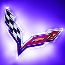 Load image into Gallery viewer, Oracle Corvette C7 Rear Illuminated Emblem - Dual Intensity - UV/Purple - DTX Performance