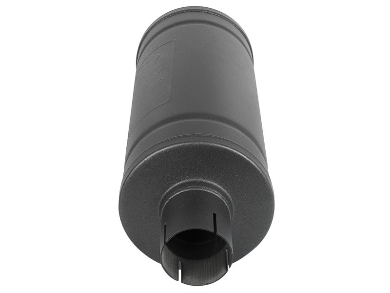 aFe MACH Force-Xp 409 SS Muffler w/ Black finish 2-1/2in Inlet & Oulet 14in x 16in Diameter - DTX Performance