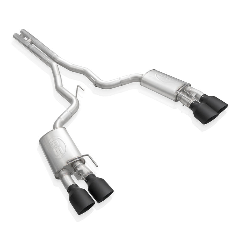 Stainless Works 2020 Ford GT500 Legend Catback H-Pipe Exhaust Factory Connect - Black Tips - DTX Performance