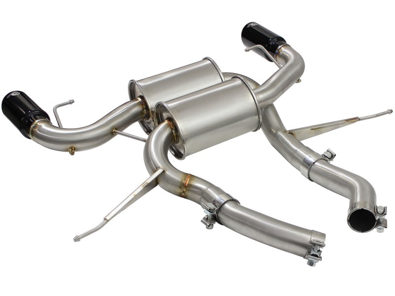 aFe MACHForce XP 2.5in Axle Back Stainless Exhaust w/ Black Tips 07-13 BMW 335i 3.0L L6 (E90/92) N55 - DTX Performance