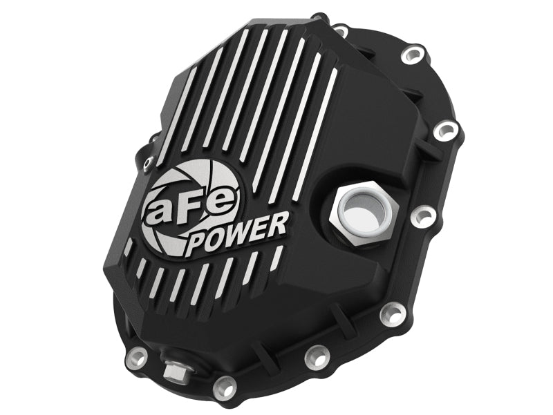 AFE Power 11-18 GM 2500-3500 AAM 9.25 Axle Front Differential Cover Black Machined Street Series - DTX Performance