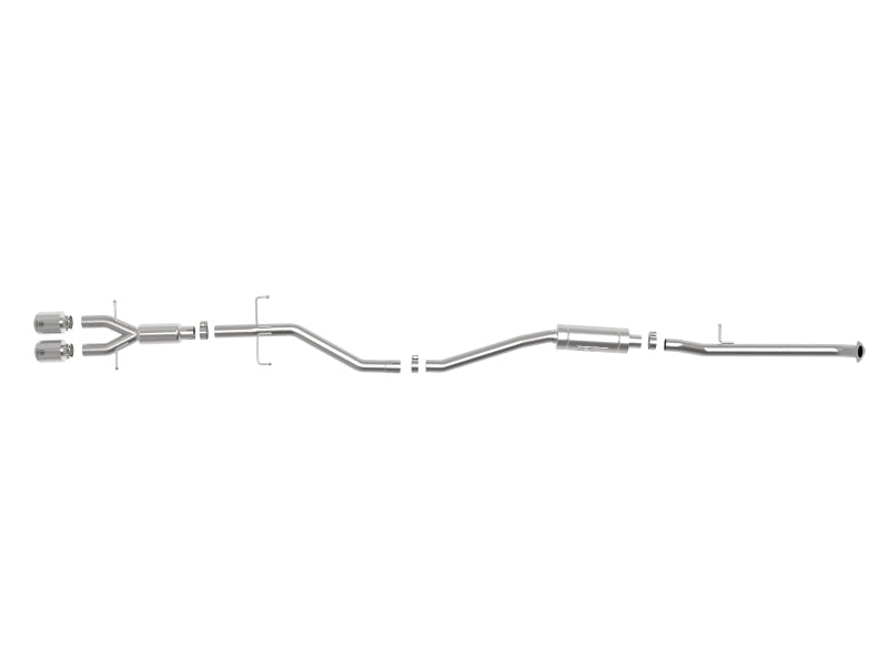 aFe Takeda 2.5in 304SS Cat-Back Exhaust System w/ Polished Tips 17-20 Honda Civic Si Sedan I4 1.5L - DTX Performance