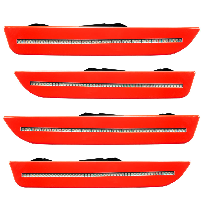 Oracle 10-14 Ford Mustang Concept Sidemarker Set - Clear - Race Red (PQ) - DTX Performance