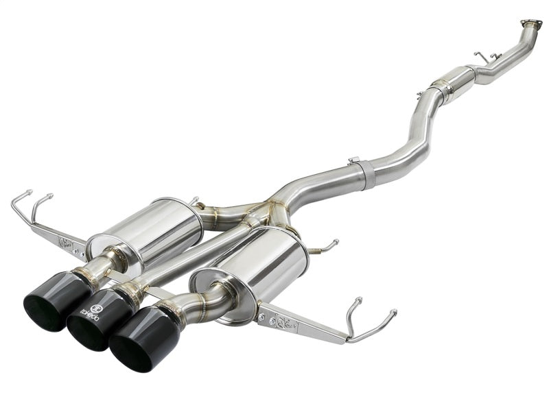 aFe Takeda 3in 304 SS Cat-Back Exhaust w/ Tri-Black Tips 17-18 Honda Civic Type R L4 2.0L (t) - DTX Performance