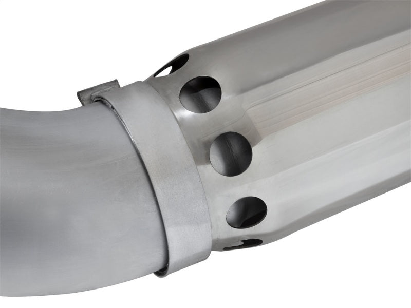 aFe Atlas Exhaust 5in DPF-Back Aluminized Steel w/ Polished Tips 16-17 GM Diesel Truck V8-6.6L (td) - DTX Performance