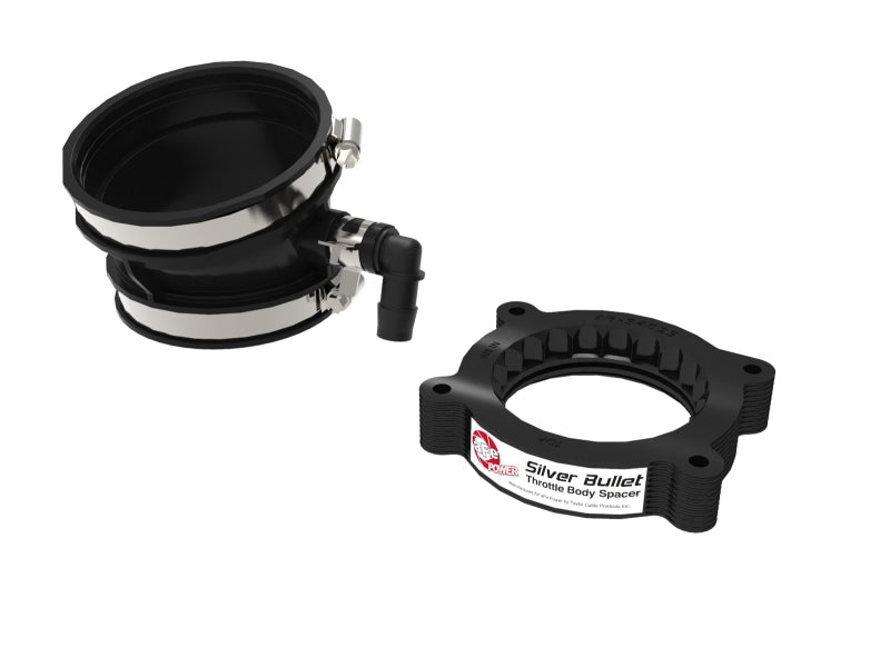 aFe 2020 Vette C8 Silver Bullet Aluminum Throttle Body Spacer / Works With aFe Intake Only - Black - DTX Performance