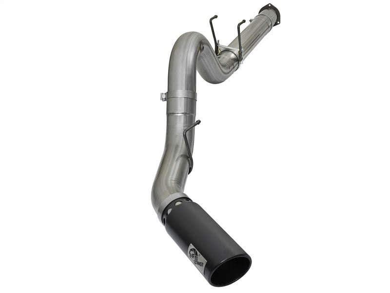 aFe Large Bore-HD 5in DPF Back 409 SS Exhaust System w/Black Tip 2017 Ford Diesel Trucks V8 6.7L(td) - DTX Performance