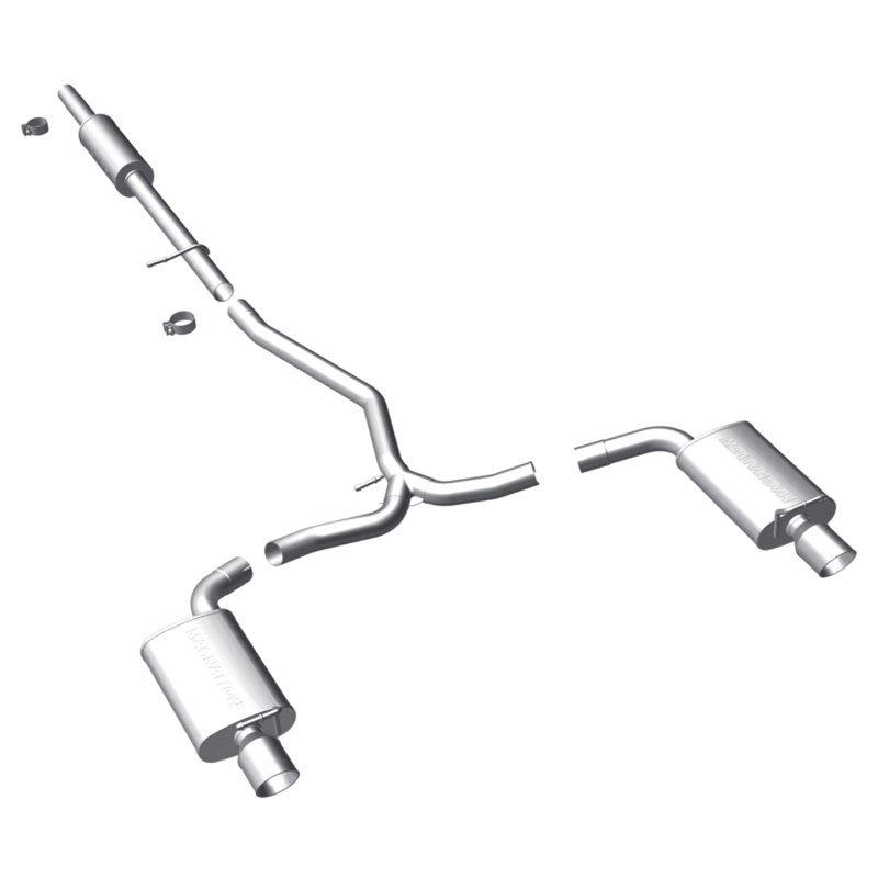 MagnaFlow 11-13 Ford Explorer V6 3.5L SS Catback Exhaust Dual Split Rear Exit w/ 3.5in SS Tips - DTX Performance