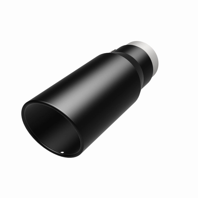 MagnaFlow Tip Stainless Black Coated Single Wall Round Single Outlet 5in Dia 3.5in Inlet 14.5in L - DTX Performance