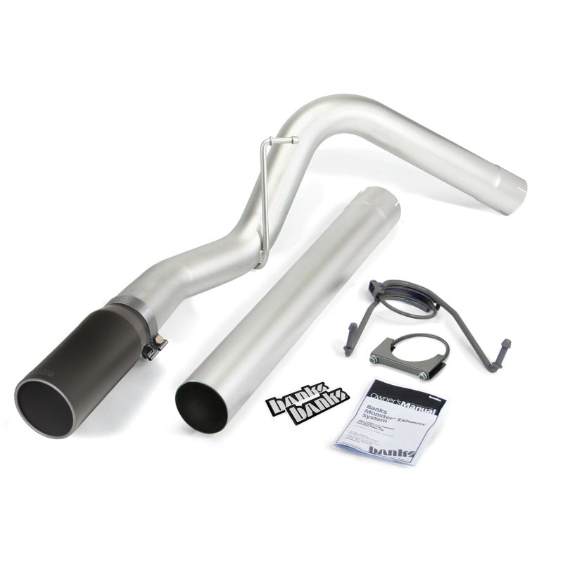 Banks Power 07-12 Dodge 6.7L SCLB-Mega Cab-SB Monster Exhaust Sys - SS Single Exhaust w/ Black Tip - DTX Performance