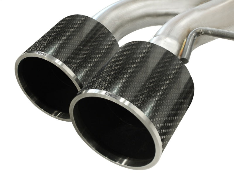 aFe Takeda 3in SS Exhaust Cat-Back 09-14 Nissan GTR V6 3.8L Carbon Fiber Tips - DTX Performance