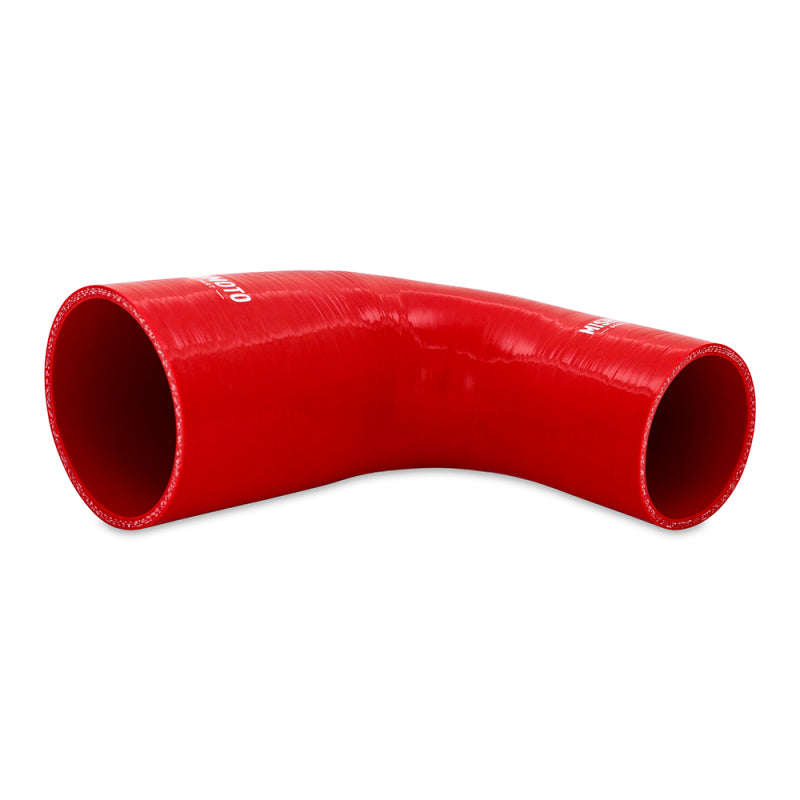 Mishimoto Silicone Reducer Coupler 90 Degree 2.25in to 3in - Red - DTX Performance