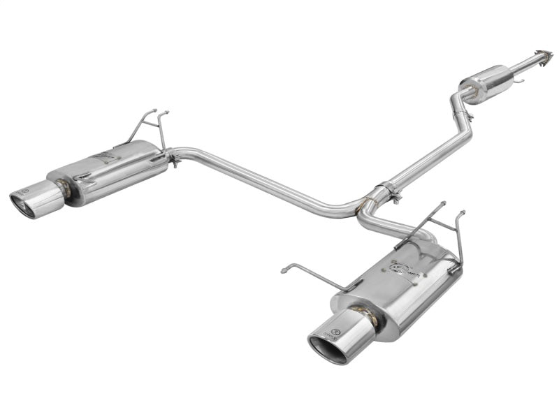 aFe Takeda Exhaust 2.25in to 2in Dia 304SS Cat-Back w/Polished Tips 08-12 Honda Accord Coupe V6 3.5L - DTX Performance