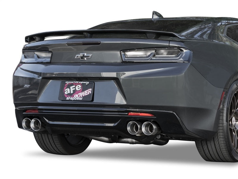 aFe MACHForce XP 3in 304 SS Axle-Back Dual Exhaust (NPP) w/ Polished Tips 16-17 Camro SS V8-6.2L - DTX Performance