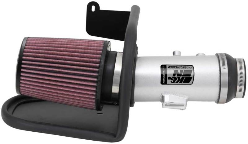 K&N 13-14 Honda Accord 3.5L V6 69 Series Typhoon Air Intake System - Silver Cold Air Intake Kit - DTX Performance