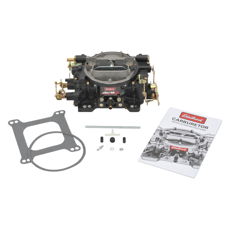 Edelbrock Carburetor AVS2 Series 650 CFM Manual Choke Black Powder Coated (Non-EGR) - DTX Performance